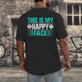 This Is My Happy Face Introvert Men's Back Print T-Shirt This Is My Happy Face Introvert Men's Back Print T-Shirt