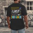 Happy Last Day Of 2nd Grade Shirt Cutie Graduation Men's Back Print T-Shirt