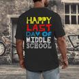 Happy Last Day Of Middle School Graduation Men's Back Print T-Shirt