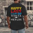 Happy Last Day Of School Pre-K Life Graduation T-Shirt Men's Back Print T-Shirt