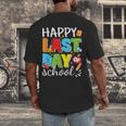 Happy Last Day Of School Teacher Student Graduation Men's Back Print T-Shirt