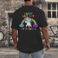 Happy Last Day Of School Teacher Student Graduation Unicorn Men's Back Print T-Shirt