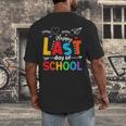 Happy Last Day Of School Teacher Women Student Graduation Men's Back Print T-Shirt