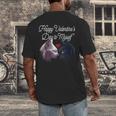 Happy Valentines Day Self Introvert Humor Antisocial Men's Back Print T-Shirt Happy Valentines Day Self Introvert Humor Antisocial Men's Back Print T-Shirt