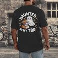 Haunted By My TBR Cute Ghost Book Reading Teacher Halloween Men's Back Print T-Shirt