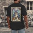 The Hermit Cat Tarot Card Introvert By Georgi Men's Back Print T-Shirt The Hermit Cat Tarot Card Introvert By Georgi Men's Back Print T-Shirt