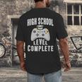 High School Graduation Shirt Gamer Graduation Men's Back Print T-Shirt