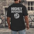Highly Defensive Armadillo Shield Introvert Boundaries Men's Back Print T-Shirt
