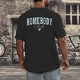 Homebody Club Checkerboard Introvert Self Growth Work Home Men's Back Print T-Shirt Homebody Club Checkerboard Introvert Self Growth Work Home Men's Back Print T-Shirt