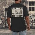 Hot Pin Up Girl Comic Book Vintage Reading Is Sexy Men's Back Print T-Shirt