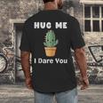 Hug Me I Dare You Introvert Cactus Tee Men's Back Print T-Shirt