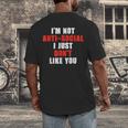 I'm Not Antisocial I Just Don't Like You Introvert Men's Back Print T-Shirt I'm Not Antisocial I Just Don't Like You Introvert Men's Back Print T-Shirt