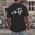 INTJ Introvert Myers Briggs Personality Type Men's Back Print T-Shirt