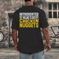 Introvert Antisocial Chicken Nugget Lover Foodie Men's Back Print T-Shirt Introvert Antisocial Chicken Nugget Lover Foodie Men's Back Print T-Shirt