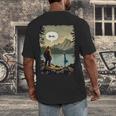 Introvert Bigfoot Sasquatch Loch Ness Monster Bruh Men's Back Print T-Shirt