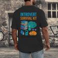 Introvert Book Lover Introvert Survival Kit Men's Back Print T-Shirt Introvert Book Lover Introvert Survival Kit Men's Back Print T-Shirt