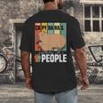 Introvert Capybara Rodent Animal Lover Antisocial Retro Men's Back Print T-Shirt Introvert Capybara Rodent Animal Lover Antisocial Retro Men's Back Print T-Shirt