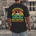 Introvert Cats Sarcasm Cat Lover Introverts Men's Back Print T-Shirt Introvert Cats Sarcasm Cat Lover Introverts Men's Back Print T-Shirt