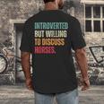 Introvert Cute Horse Lover Horse Riding Equestrian Men's Back Print T-Shirt