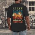 Introvert Fox Animal Lover Saying Loner Antisocial Men's Back Print T-Shirt