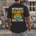 Introvert Gamer Video Games Anti Social Team Player Men's Back Print T-Shirt