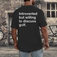 Introvert Golf Introverted Golfer Men's Back Print T-Shirt Introvert Golf Introverted Golfer Men's Back Print T-Shirt