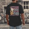 Introvert Guitarist Expressing Words Through Guitar Melody Men's Back Print T-Shirt