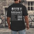Introvert Label Antisocial Loner Socially Awkward Men's Back Print T-Shirt Introvert Label Antisocial Loner Socially Awkward Men's Back Print T-Shirt