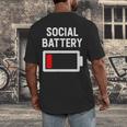 Introvert Low Social Battery Level Anti Social People Men's Back Print T-Shirt