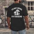 Introvert Mushroom Forager Humor Men's Back Print T-Shirt Introvert Mushroom Forager Humor Men's Back Print T-Shirt