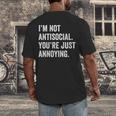 Introvert Quote Snarky Men's Back Print T-Shirt Introvert Quote Snarky Men's Back Print T-Shirt
