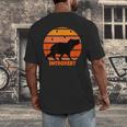 Introvert Retro Sunset Capybara Tee Men's Back Print T-Shirt