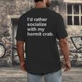 Introvert Sarcastic Hermit Crab Owner Men's Back Print T-Shirt