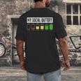 Introvert My Social Battery Low Level Graphic Men's Back Print T-Shirt Introvert My Social Battery Low Level Graphic Men's Back Print T-Shirt