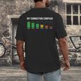 Introvert Tired Battery Men's Back Print T-Shirt