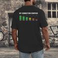 Introvert Tired Battery Men's Back Print T-Shirt