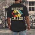 Im An Introvert Unless You Talk About Cellos Men's Back Print T-Shirt