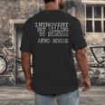 Introvert But Willing To Discuss Afro House Music Men's Back Print T-Shirt