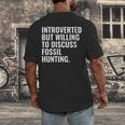 Introverted But Fossil Hunting Introvert Fossil Hunter Men's Back Print T-Shirt