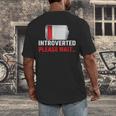 Introverted Please Wait Introvert Saying Sarcasm Men's Back Print T-Shirt Introverted Please Wait Introvert Saying Sarcasm Men's Back Print T-Shirt