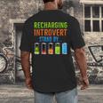 Introverted Recharging Introvert Saying Sarcasm Men's Back Print T-Shirt Introverted Recharging Introvert Saying Sarcasm Men's Back Print T-Shirt