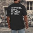 Introverted But Will Talk About My Horse Farm Rodeo Cowgirl Men's Back Print T-Shirt Introverted But Will Talk About My Horse Farm Rodeo Cowgirl Men's Back Print T-Shirt
