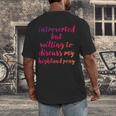 Introverted Willing To Discuss Highland Pony Introvert Men's Back Print T-Shirt