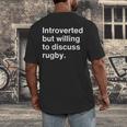 Introverted But Willing To Discuss Rugby Player Introverts Men's Back Print T-Shirt Introverted But Willing To Discuss Rugby Player Introverts Men's Back Print T-Shirt