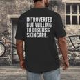 Introverted But Willing To Discuss Skincare Introvert Men's Back Print T-Shirt