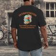 Introvert's Passion For French Patisserie Macarons Men's Back Print T-Shirt
