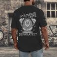 Introverts Unite Anti-Social Shy Person Joke Men's Back Print T-Shirt