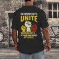 Introverts Unite Introvert Antisocial Anti Social Men's Back Print T-Shirt Introverts Unite Introvert Antisocial Anti Social Men's Back Print T-Shirt