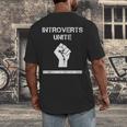Introverts Unite Separately In Your Own Homes Sarcasm Men's Back Print T-Shirt Introverts Unite Separately In Your Own Homes Sarcasm Men's Back Print T-Shirt