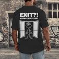 Irony Sarcasm Introvert Dry Humor Comic Cartoon Geek Nerd Men's Back Print T-Shirt